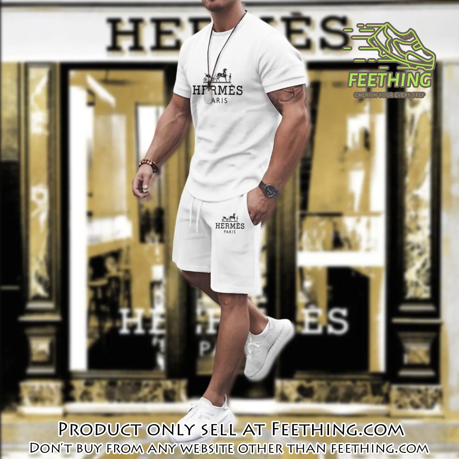 Hermes combo unisex tshirt & short limited luxury outfit cts1109 ft4804614